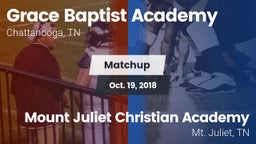 Matchup: Grace Baptist Academ vs. Mount Juliet Christian Academy  2018