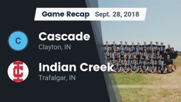 Recap: Cascade  vs. Indian Creek  2018