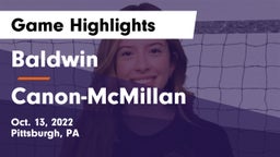 Baldwin  vs Canon-McMillan  Game Highlights - Oct. 13, 2022