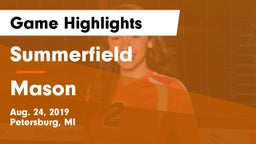 Summerfield  vs Mason  Game Highlights - Aug. 24, 2019