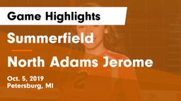 Summerfield  vs North Adams Jerome  Game Highlights - Oct. 5, 2019