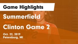 Summerfield  vs Clinton Game 2 Game Highlights - Oct. 22, 2019