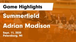Summerfield  vs Adrian Madison Game Highlights - Sept. 11, 2020