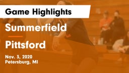 Summerfield  vs Pittsford Game Highlights - Nov. 3, 2020
