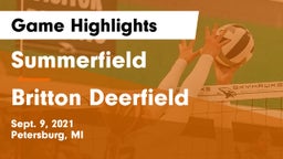 Summerfield  vs Britton Deerfield Game Highlights - Sept. 9, 2021