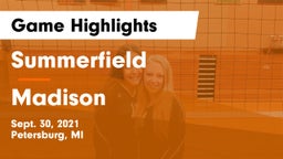 Summerfield  vs Madison Game Highlights - Sept. 30, 2021