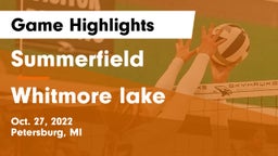 Summerfield  vs Whitmore lake Game Highlights - Oct. 27, 2022