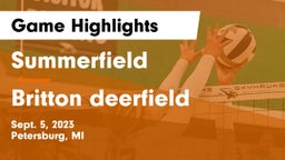 Summerfield  vs Britton deerfield Game Highlights - Sept. 5, 2023