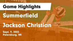 Summerfield  vs Jackson Christian Game Highlights - Sept. 9, 2023
