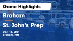 Braham  vs St. John's Prep  Game Highlights - Dec. 14, 2021