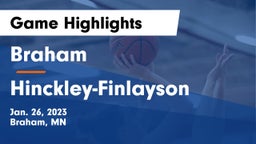 Braham  vs Hinckley-Finlayson  Game Highlights - Jan. 26, 2023