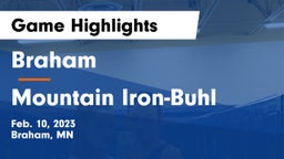 Braham  vs Mountain Iron-Buhl  Game Highlights - Feb. 10, 2023