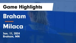 Braham  vs Milaca  Game Highlights - Jan. 11, 2024