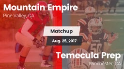 Matchup: Mountain Empire vs. Temecula Prep  2017