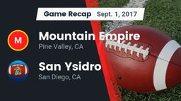 Recap: Mountain Empire  vs. San Ysidro  2017