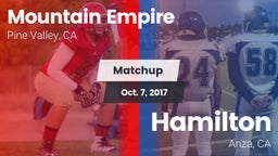 Matchup: Mountain Empire vs. Hamilton  2017