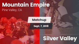 Matchup: Mountain Empire vs. Silver Valley 2018