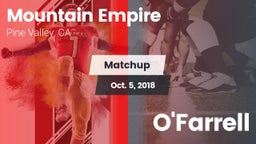Matchup: Mountain Empire vs. O'Farrell 2018