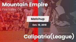 Matchup: Mountain Empire vs. Calipatria(League) 2018