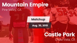 Matchup: Mountain Empire vs. Castle Park  2019