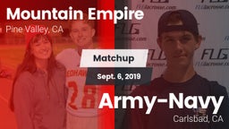 Matchup: Mountain Empire vs. Army-Navy  2019
