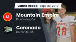 Recap: Mountain Empire  vs. Coronado  2019