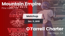Matchup: Mountain Empire vs. O'Farrell Charter  2019