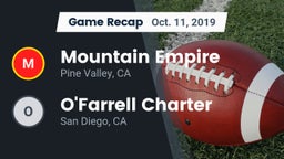 Recap: Mountain Empire  vs. O'Farrell Charter  2019