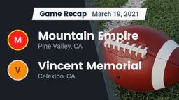 Recap: Mountain Empire  vs. Vincent Memorial  2021