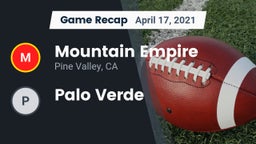 Recap: Mountain Empire  vs. Palo Verde  2021