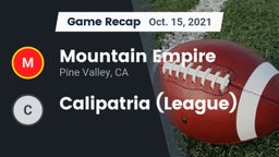 Recap: Mountain Empire  vs. Calipatria (League) 2021