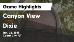 Canyon View  vs Dixie  Game Highlights - Jan. 22, 2019