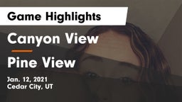 Canyon View  vs Pine View  Game Highlights - Jan. 12, 2021