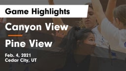Canyon View  vs Pine View  Game Highlights - Feb. 4, 2021