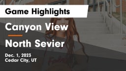 Canyon View  vs North Sevier  Game Highlights - Dec. 1, 2023