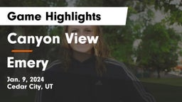 Canyon View  vs Emery  Game Highlights - Jan. 9, 2024