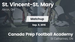 Matchup: St. Vincent-St. Mary vs. Canada Prep Football Academy 2016