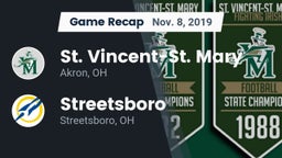 Recap: St. Vincent-St. Mary  vs. Streetsboro  2019