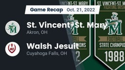 Recap: St. Vincent-St. Mary  vs. Walsh Jesuit  2022