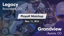 Matchup: Legacy  vs. Grandview  2016