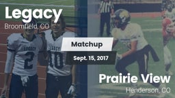 Matchup: Legacy  vs. Prairie View  2017