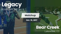 Matchup: Legacy  vs. Bear Creek  2017