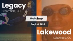 Matchup: Legacy  vs. Lakewood  2018