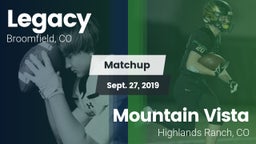 Matchup: Legacy  vs. Mountain Vista  2019