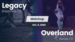 Matchup: Legacy  vs. Overland  2020