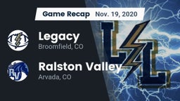 Recap: Legacy   vs. Ralston Valley  2020