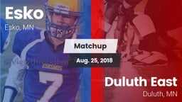 Matchup: Esko vs. Duluth East  2018