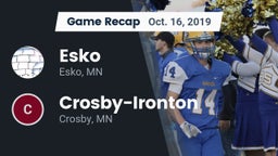 Recap: Esko  vs. Crosby-Ironton  2019