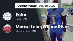 Recap: Esko  vs. Moose Lake/Willow River  2020