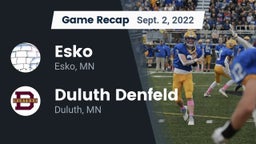 Recap: Esko  vs. Duluth Denfeld  2022